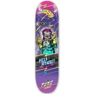 Tabla de Skate Tuxs Maple Canadiense Hard Rock Importado Pizza Attacks (Varbaro Series)