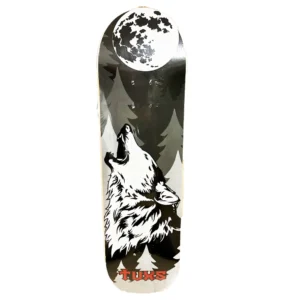 Deck Tabla de Skate Tuxs Guatambu Premium Night Series WOLF Lobo