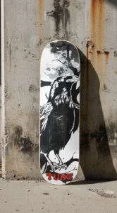 Deck Tabla de Skate Tuxs Guatambu Premium Night Series RAVEN Cuervo