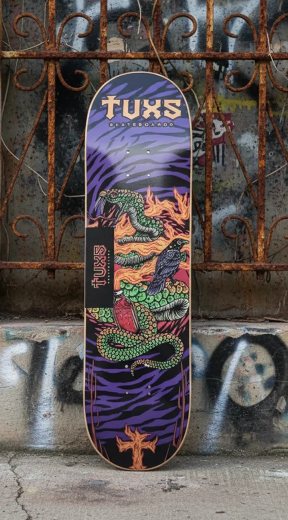 Deck Tabla de Skate Tuxs Guatambu Premium Animal Series Serpiente