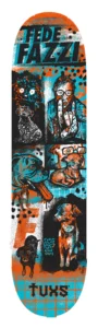 Tabla de Skate Tuxs Maple Canadiense Hard Rock Pro Model Fede Fazzi