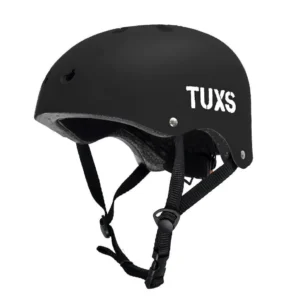 Casco Tuxs Freestyle Urbano Regulable Skate Homologado Con Luz Led Excelente Calidad Negro Mate