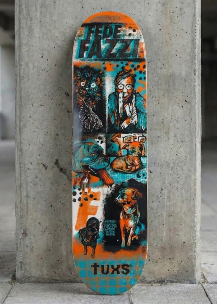 Tabla de Skate Tuxs Maple Canadiense Hard Rock Pro Model Fede Fazzi