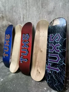 Deck Tabla Skate Maple Tuxs Thunder + Lija de goma de regalo – 8" 8.25" 8.5" 8.75"