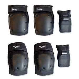 Protecciones Tuxs Pack Pro - Set Coderas, rodilleras y muñequera tipo guante protector de manos