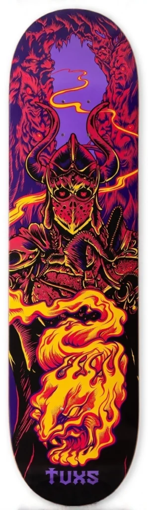 Tabla de Skate Tuxs Maple Canadiense Hard Rock Importado Fire Ball (Varbaro Series)
