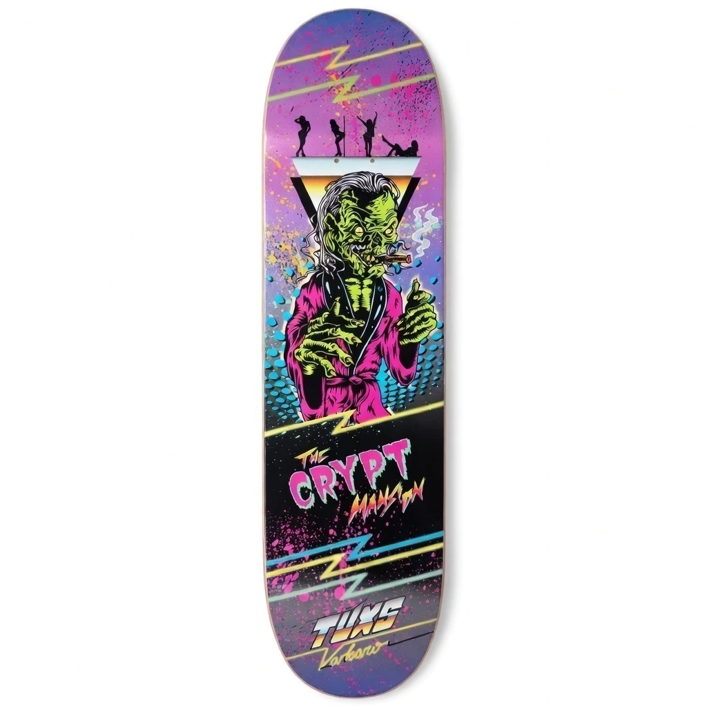 Tabla de Skate Tuxs Maple Canadiense Hard Rock Importado Crypt Mansion (Varbaro Series)