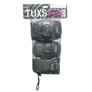 Protecciones Tuxs Pack Starter Niños - Set Coderas, rodilleras y muñequera tipo guante protector de manos