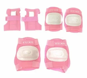 Protecciones Tuxs Pack Starter Niños - Set Coderas, rodilleras y muñequera tipo guante protector de manos